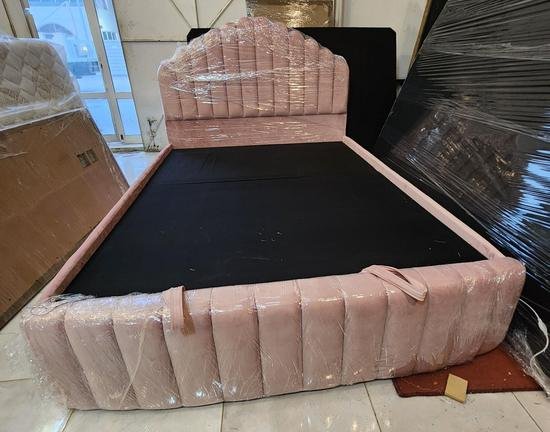 Pink Upholstered Bed - Pearl DecoTech Dubai